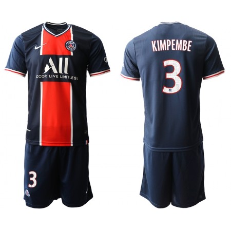 Paris Saint-Germain Fotbollströjor Presnel Kimpembe 3 Barn Hemma tröja 2020/21 Kortärmad